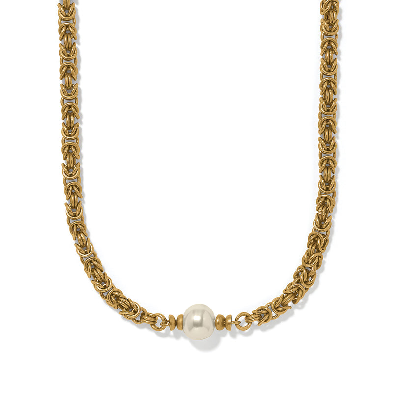 Brighton Trust Your Journey Pearl Chain Short Necklace