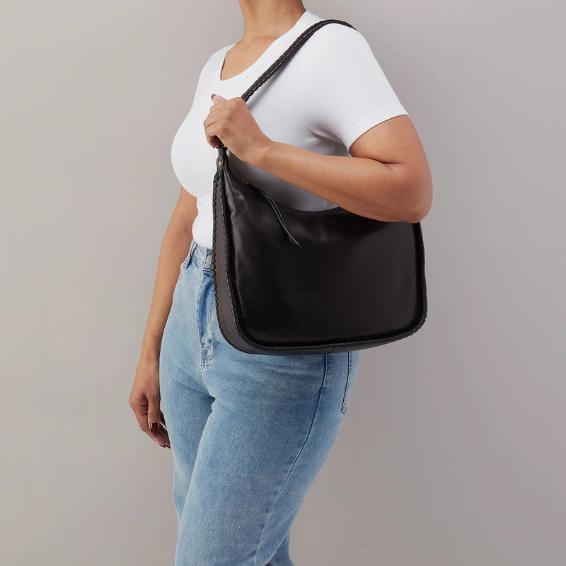 HOBO Mia Crescent Large Hobo - Smooth Leather | Black