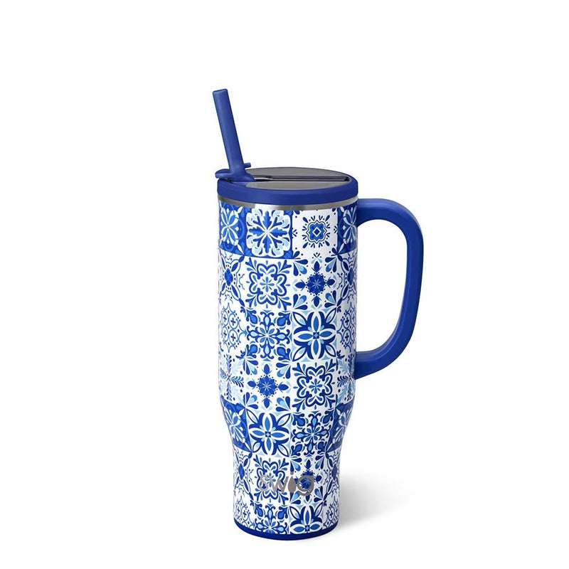 Swig Life Indigo Tiles Mega Mug (30oz)