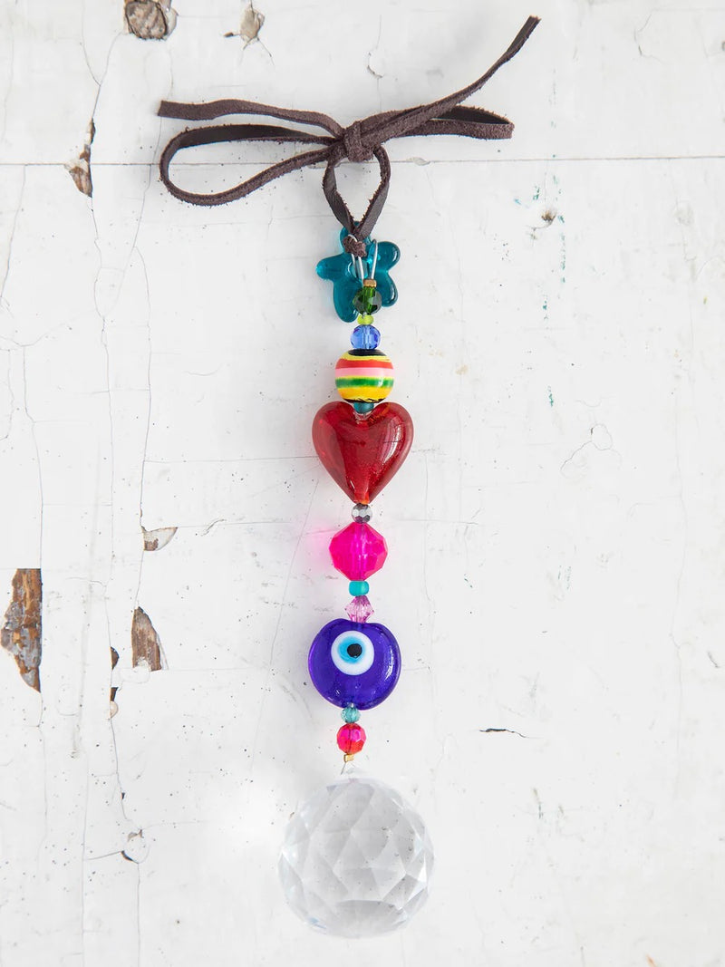 Natural Life Sun Catcher Car Charm - Evil Eye