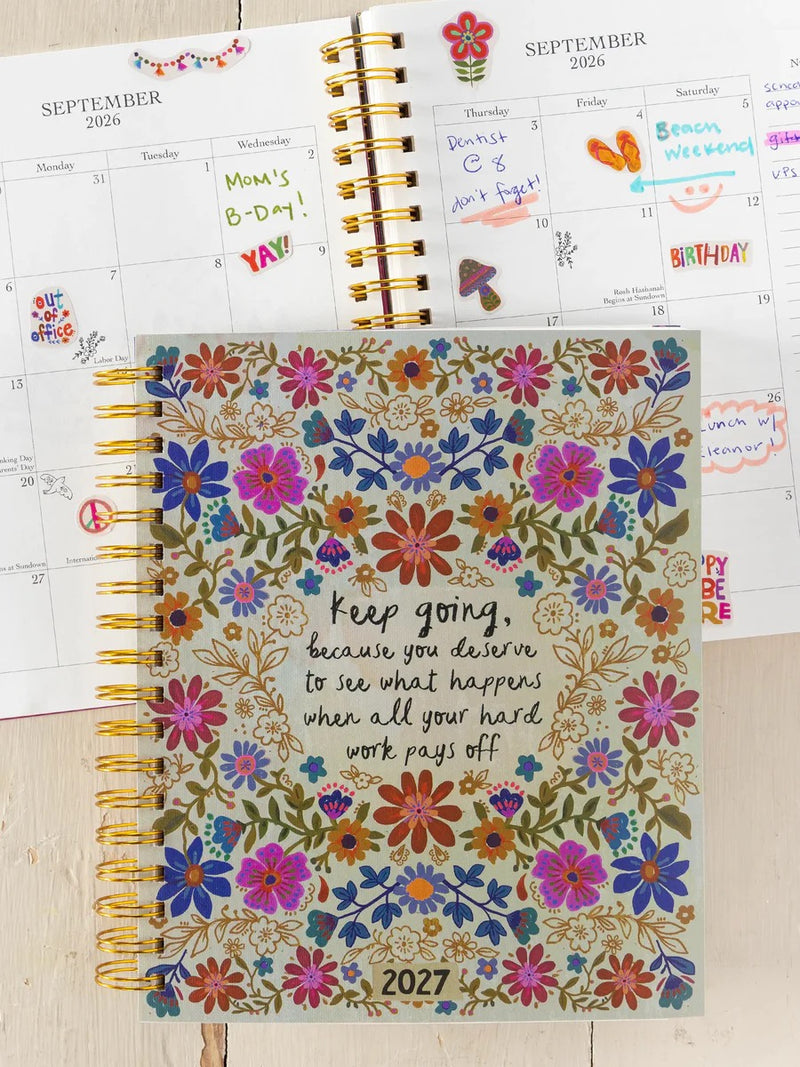 Natural Life 2026-27 17 Month Planner - Keep Going