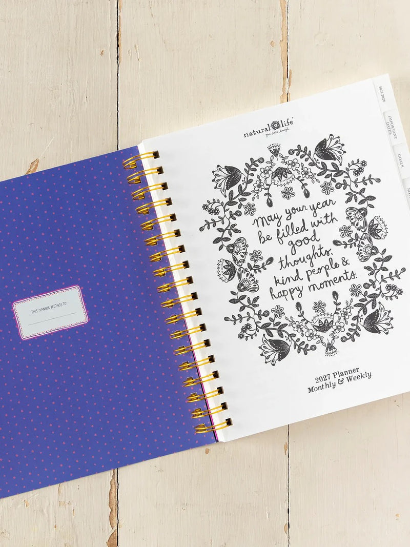 Natural Life 2026-27 17 Month Planner - Keep Going