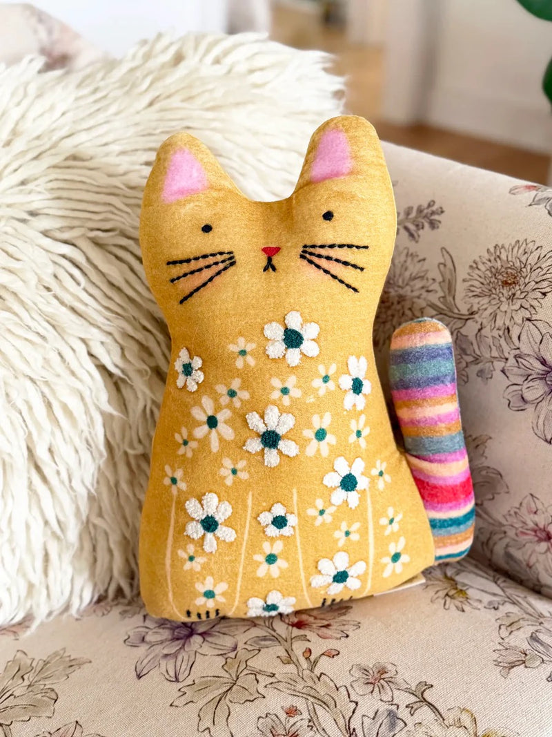 Natural Life® Cutest Ever Cotton Velvet Pillow - Cat
