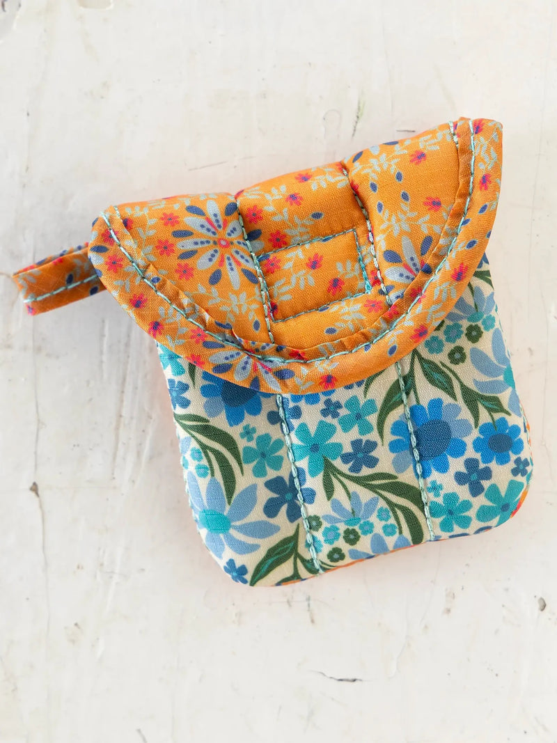 Natural Life® Ear Bud Case -  Yellow Garland Medallion