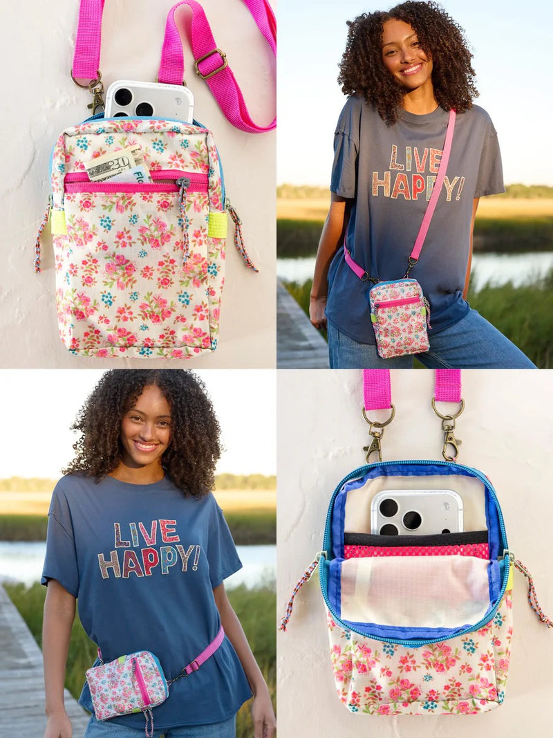 Natural Life® 8-in-1 Pocket Crossbody - Pink Bouquet
