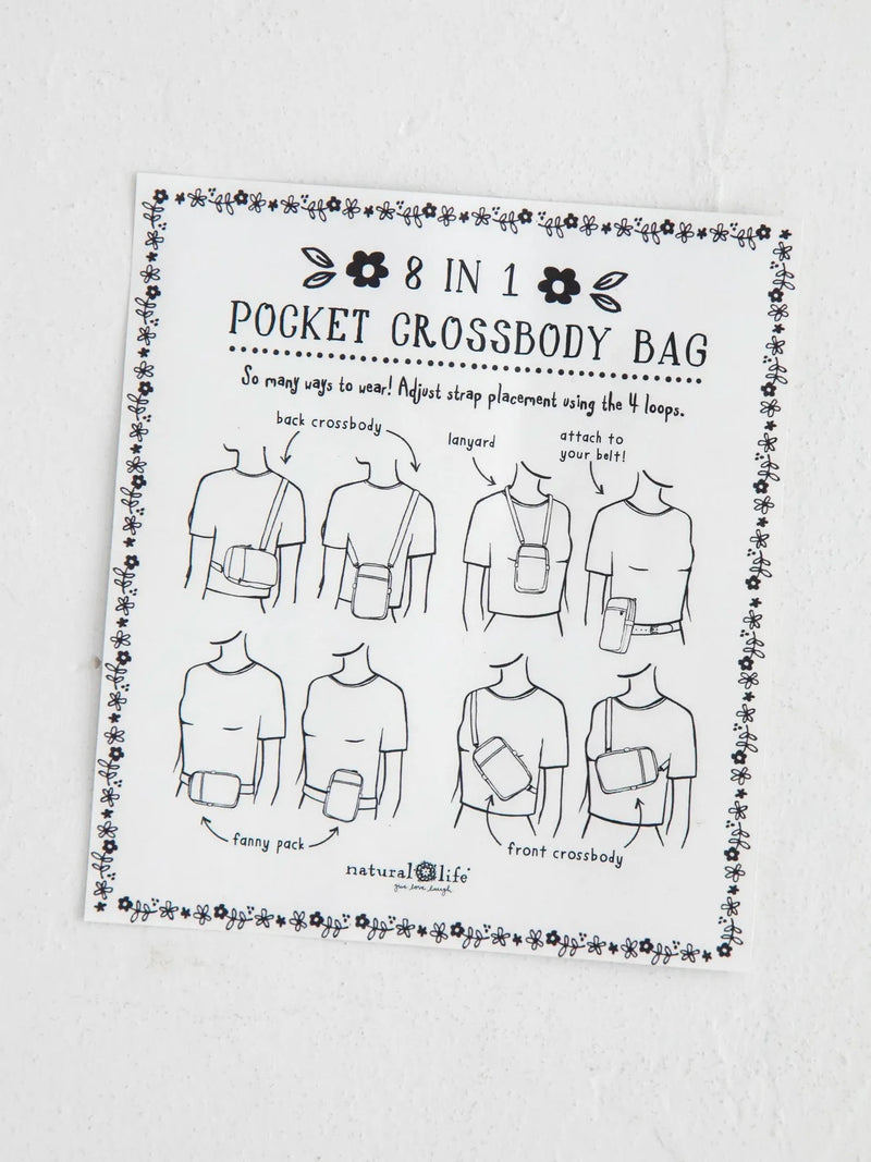 Natural Life® 8-in-1 Pocket Crossbody - Jewel Positano Scarf
