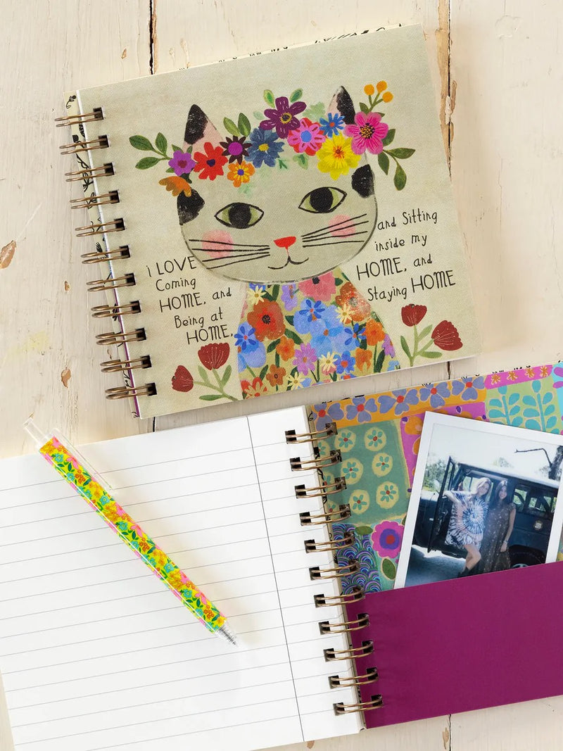 Natural Life® Spiral Notebook - I Love Coming Home (Cat)