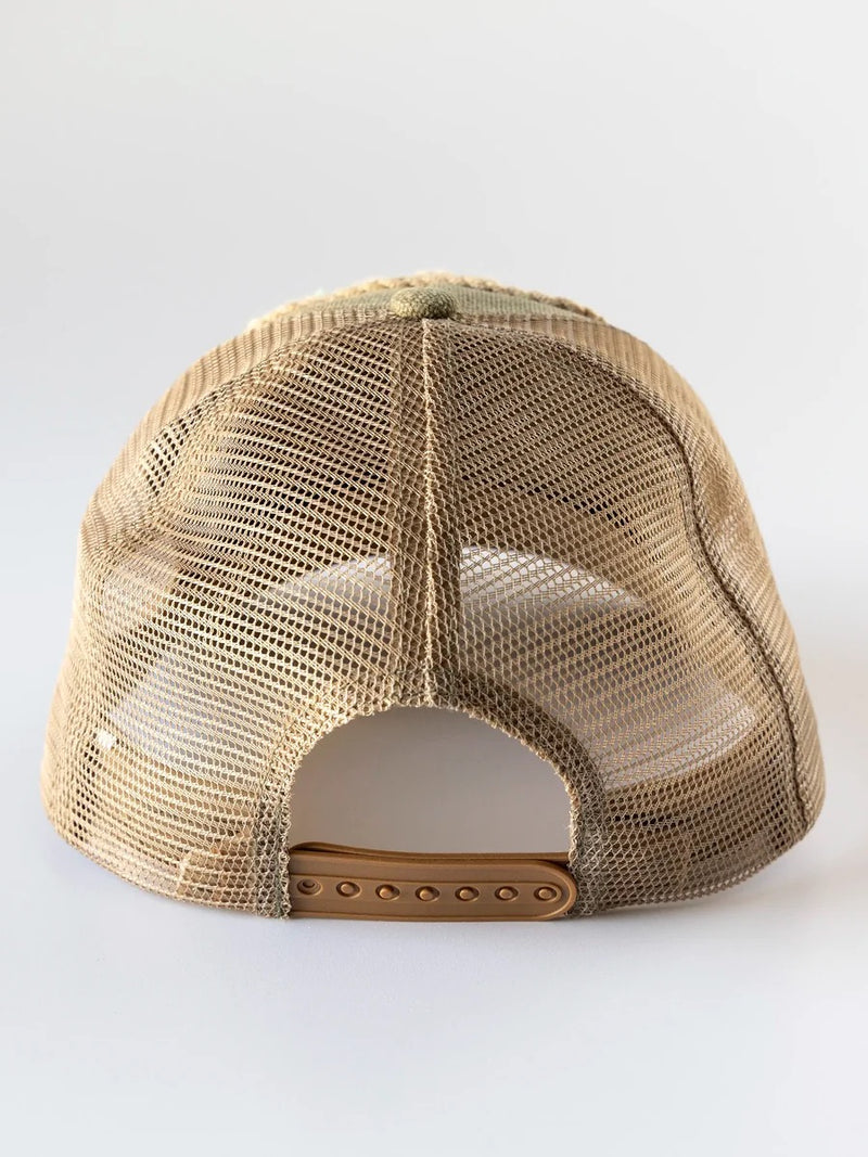 Natural Life Granny Square Trucker Hat - Green