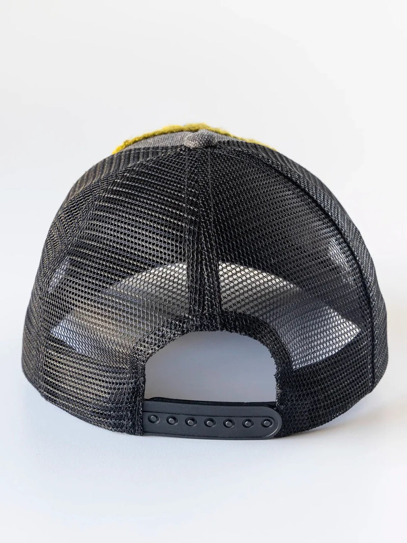 Natural Life Granny Square Trucker Hat - Charcoal