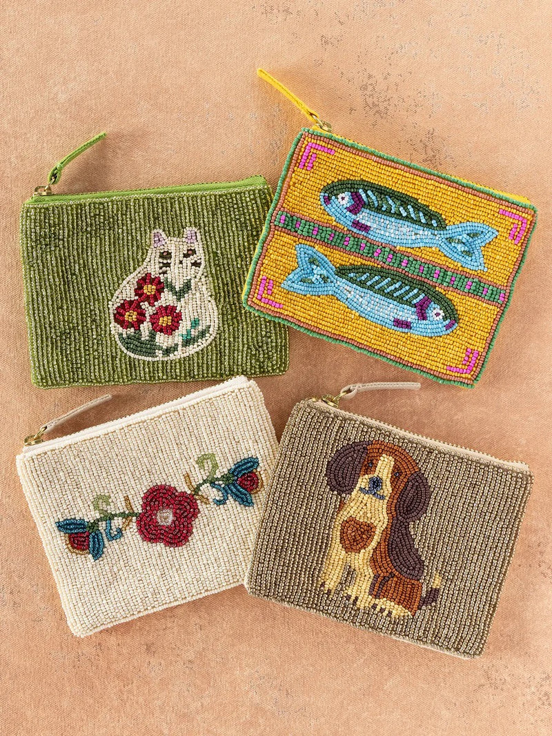 Natural Life® Beaded Coin Purse - Cat