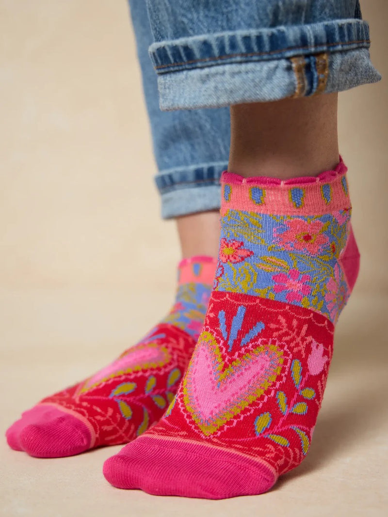Natural Life Cozy Ankle Socks, Set of 3 - Hearts