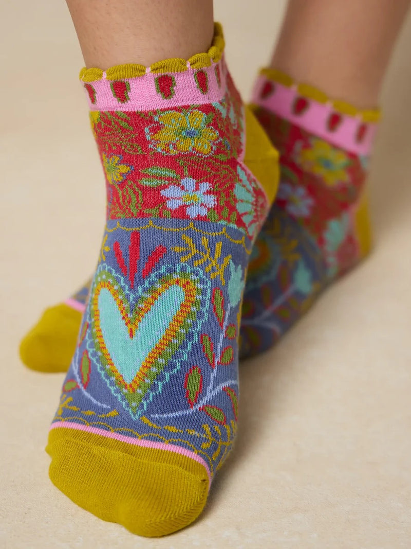 Natural Life Cozy Ankle Socks, Set of 3 - Hearts