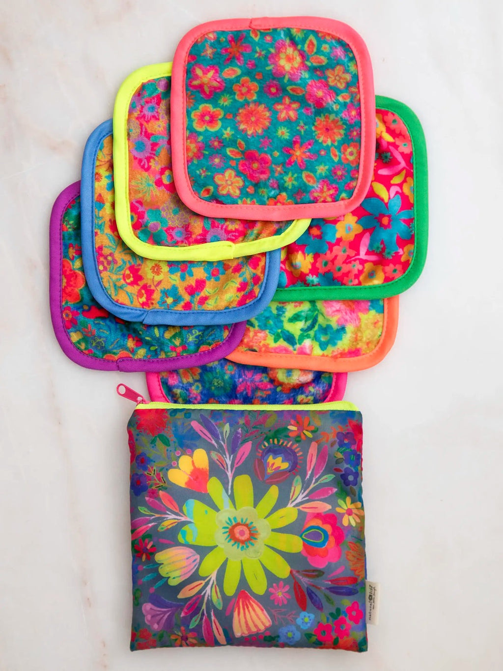 Natural Life Mini Makeup Removing Boho & Cloths Set - Floral