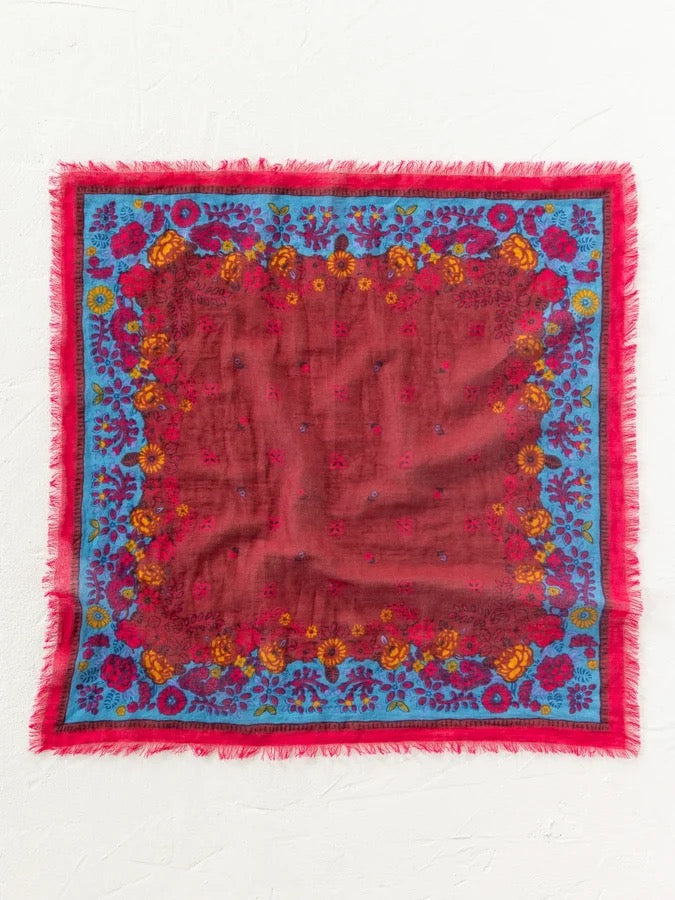 Natural Life® Printed Cotton Bandana - Burgundy Spring