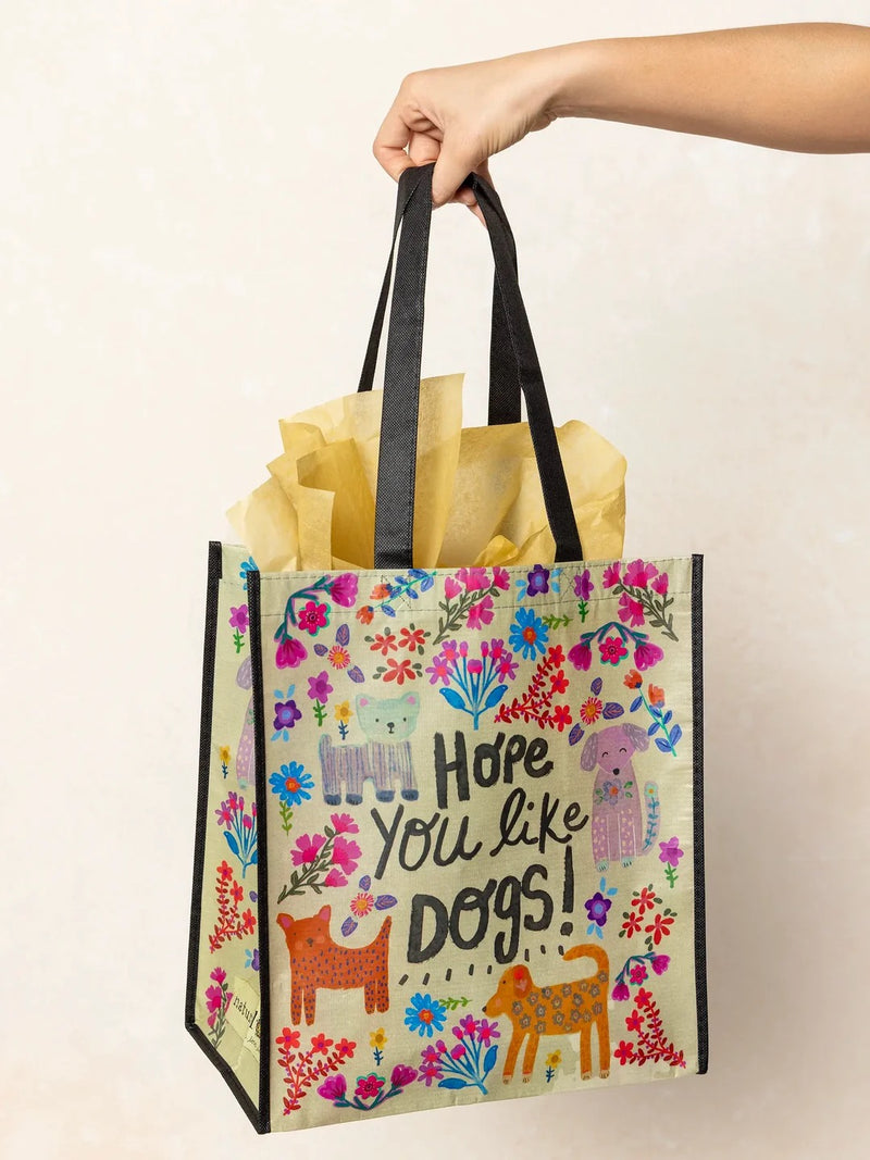Natural Life Recycled XL Happy Bags - Hope You Like Dogs