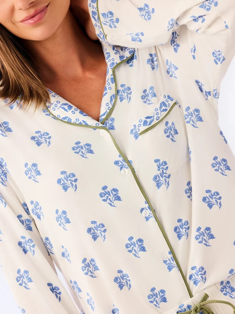 Mary Square - Women's Charlotte Pants Set | Moonlit Grace Blue