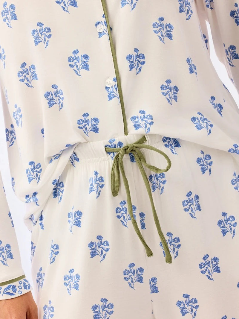 Mary Square - Women's Charlotte Pants Set | Moonlit Grace Blue