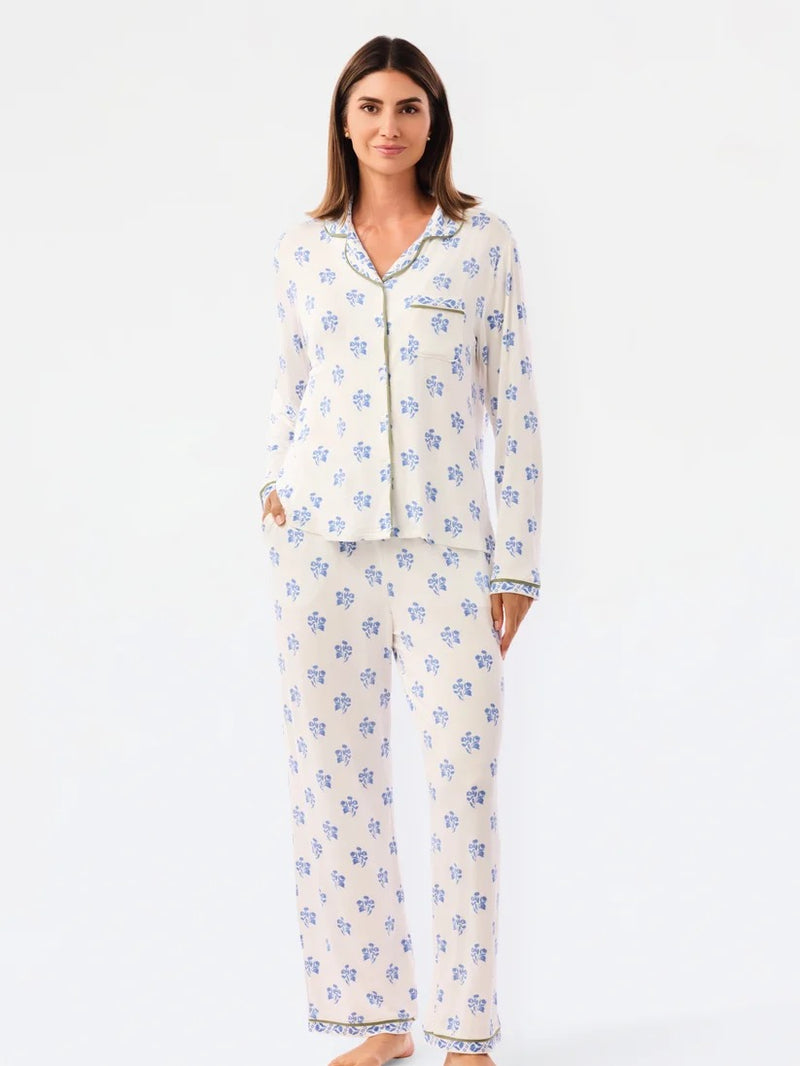 Mary Square - Women's Charlotte Pants Set | Moonlit Grace Blue