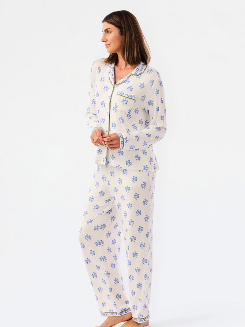 Mary Square - Women's Charlotte Pants Set | Moonlit Grace Blue