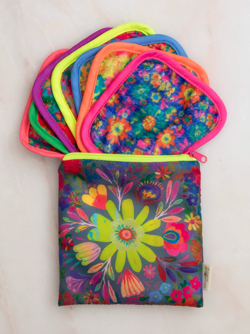 Natural Life Mini Makeup Removing Boho & Cloths Set - Floral