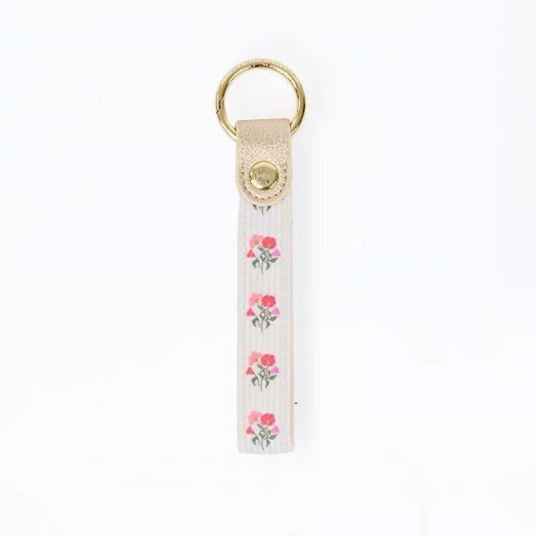 Mary Square - Key Fob Printed Meadow Blush