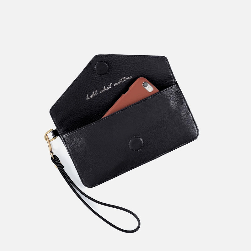 HOBO Goldie Wristlet Wallet - Black