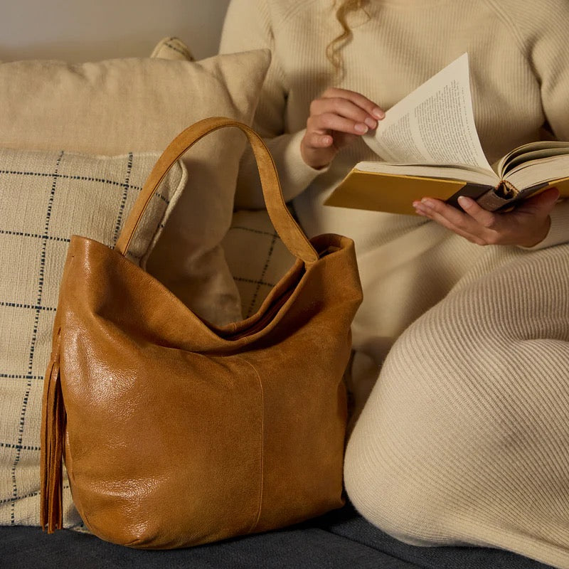 HOBO Harley Convertible Shoulder Bag - Whiskey Buffed Leather