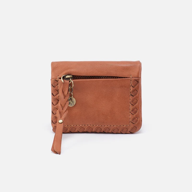 HOBO Lumen Mini Bifold Compact Wallet - Washed Leather | Harvest Wheat