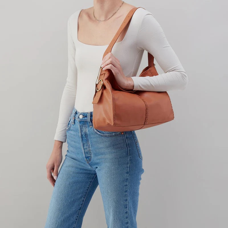 HOBO Render Shoulder Bag - Washed Leather | Harvest Wheat