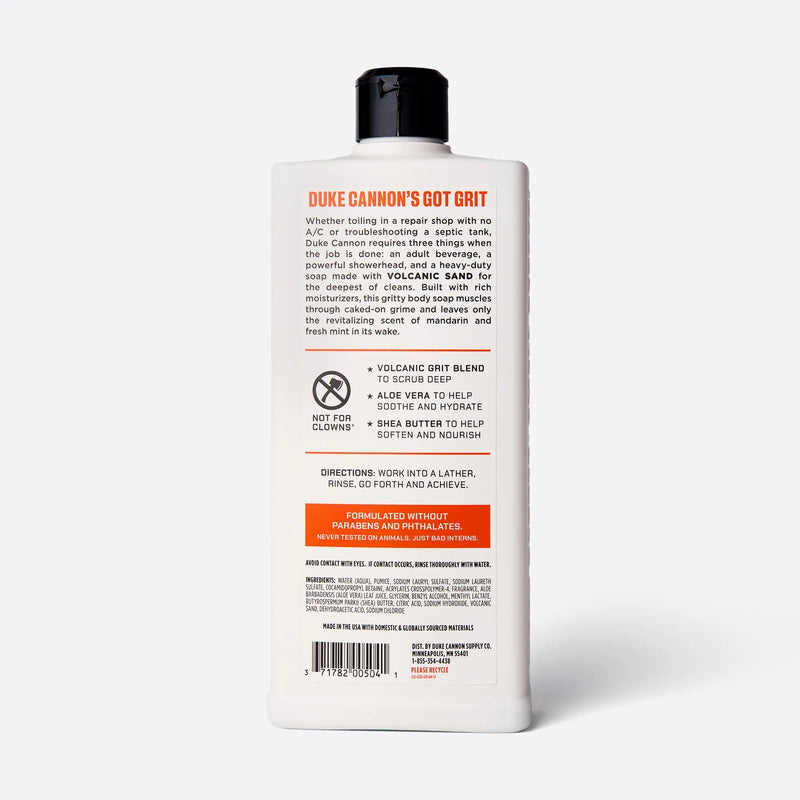 Duke Cannon HEAVY GRIT DEEP CLEANING BODY WASH