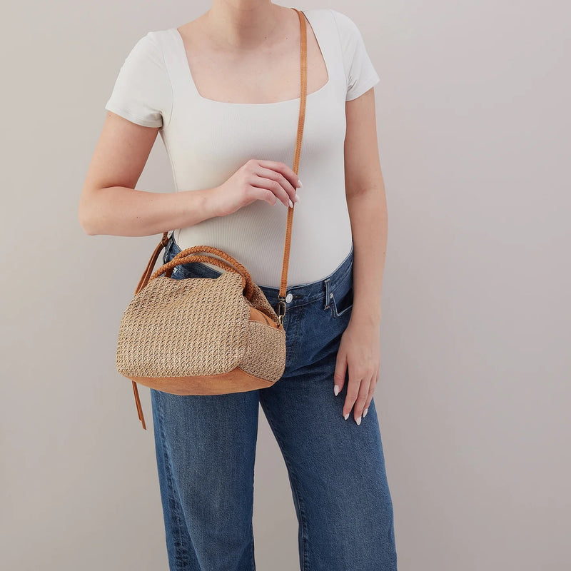 HOBO Darling Small Satchel - Meadow Woven Straw