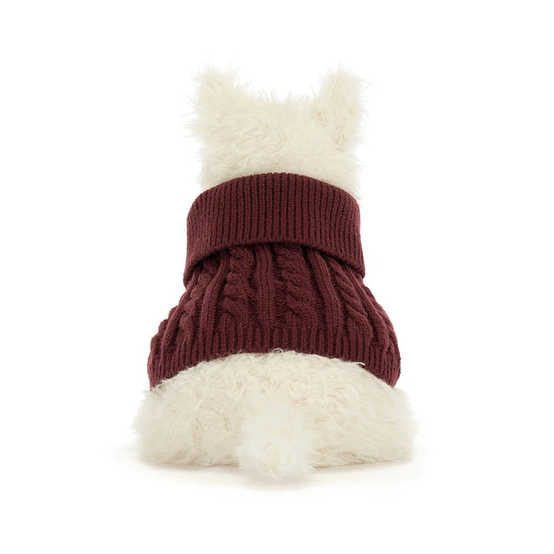 Jellycat Munro Scottie Dog 'Winter Jumper' Medium Plush
