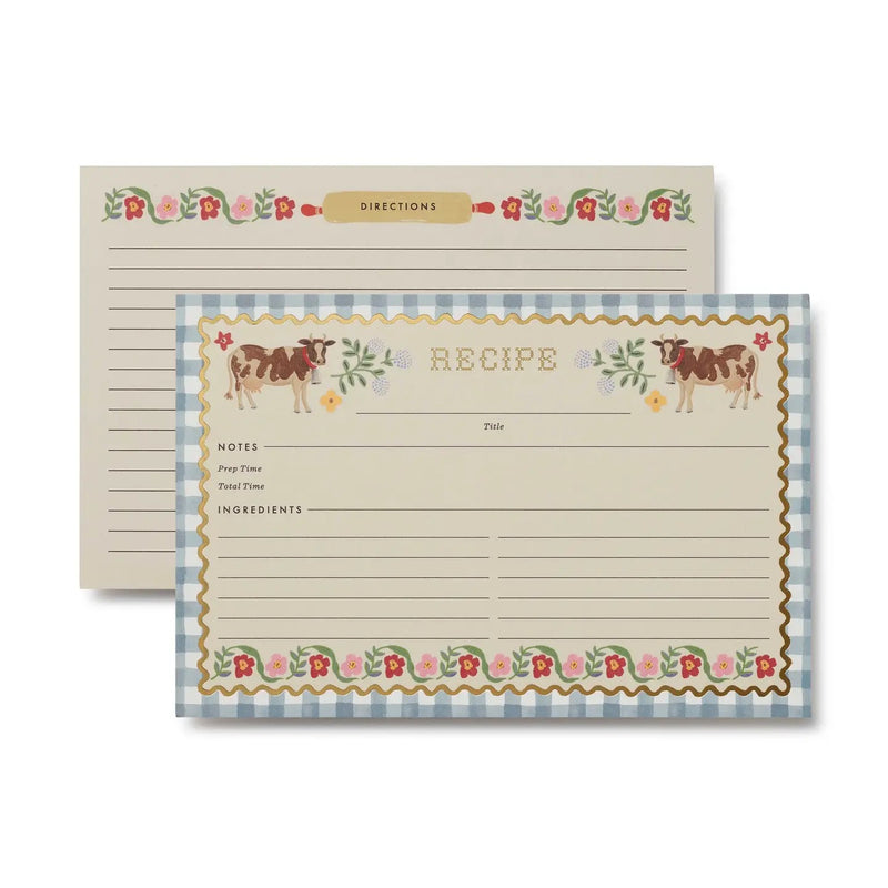 RIFLE PAPER CO. Pack of 12 Home Sweet Home Recipe Cards