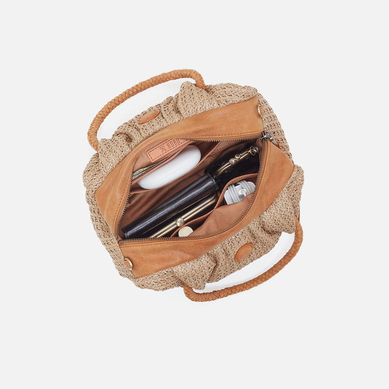 HOBO Darling Small Satchel - Meadow Woven Straw