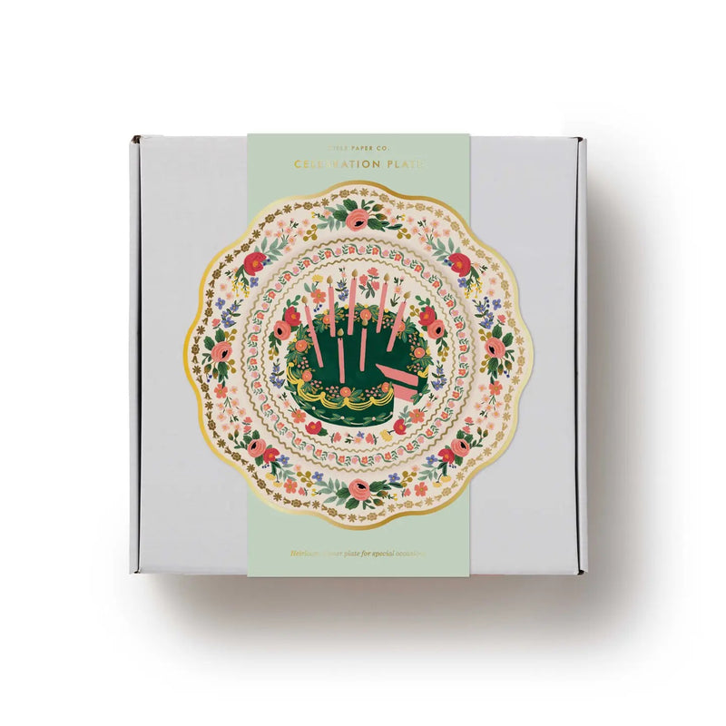 RIFLE PAPER CO. Floral Cake Celebration Plate