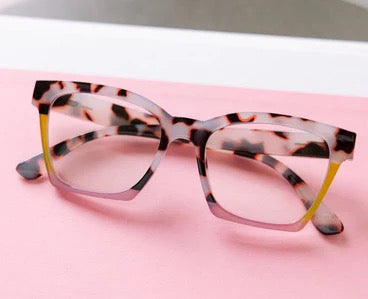 Peepers Readers - Birdie - Pink Chai Colorblock (with Blue Light Focus™ Eyewear Lenses)