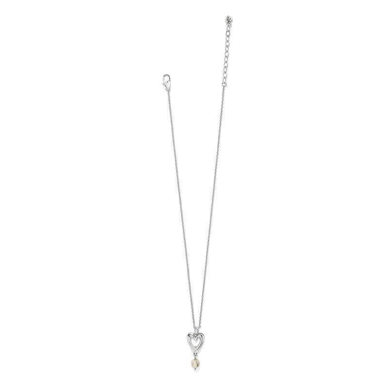 Brighton Cascade Open Heart Pearl Petite Necklace
