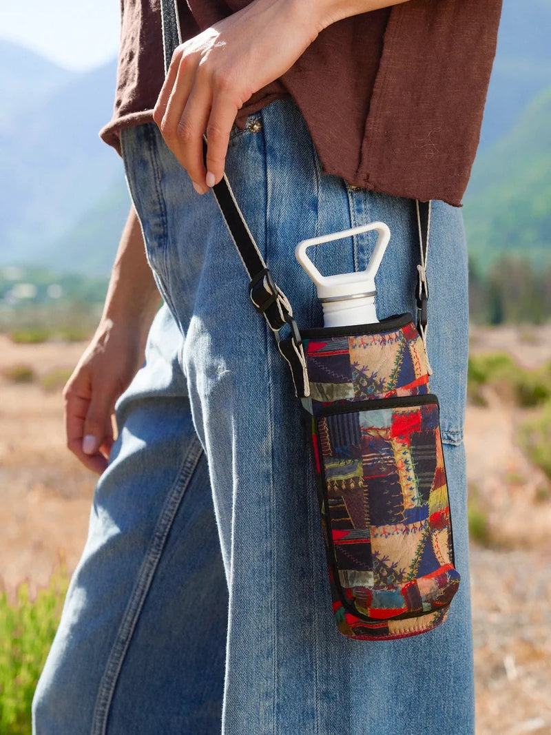 Natural Life® Insulated Water Bottle Carrier - Artisan Stitches Multi