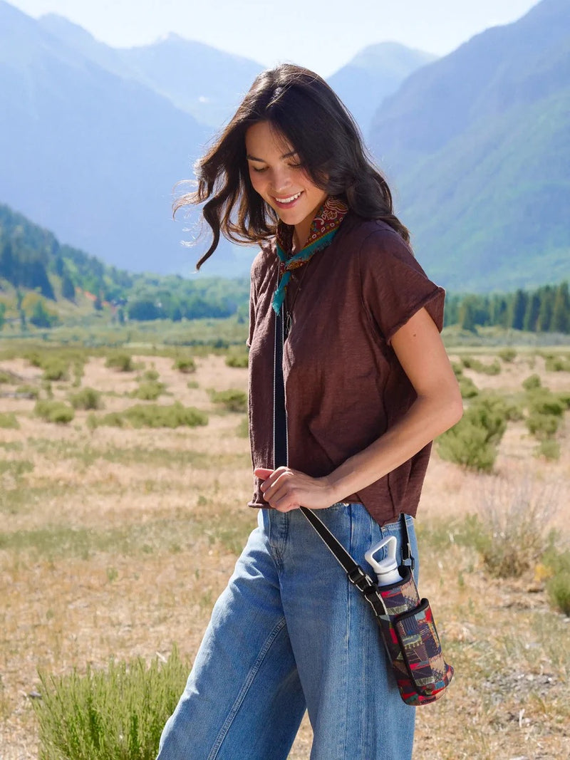 Natural Life® Insulated Water Bottle Carrier - Artisan Stitches Multi