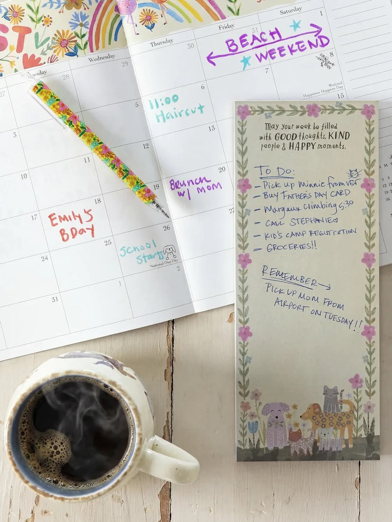 Natural Life Magnetic List Pad - May Your Week (Pets)