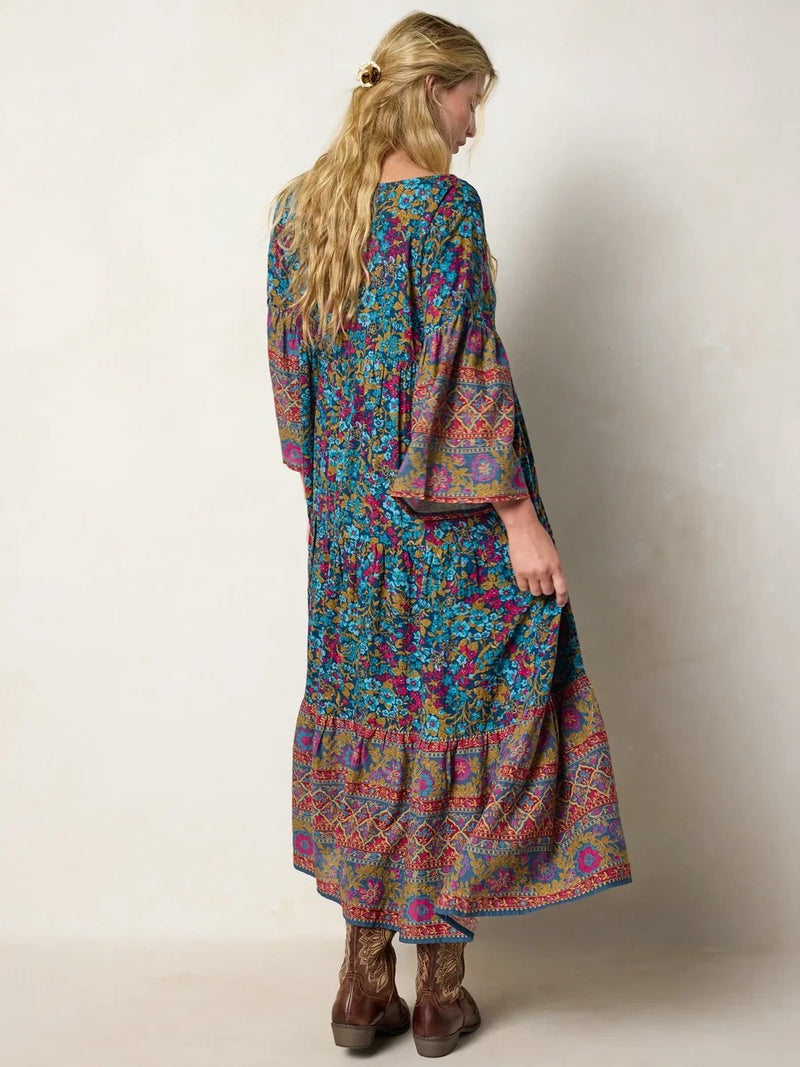 Natural Life Charlotte Midi Dress - Harvest Meadow Navy