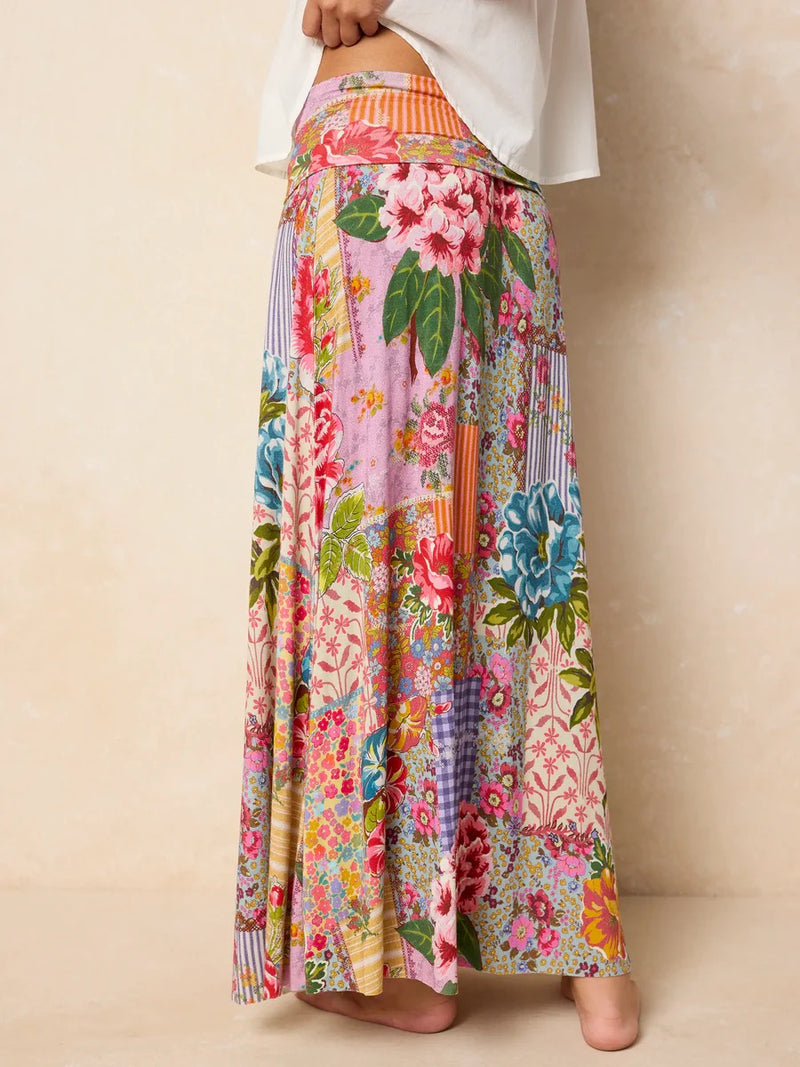Natural Life Live-In-It Knit "ButterSoft" Maxi Skirt - Vintage Treasure Pink