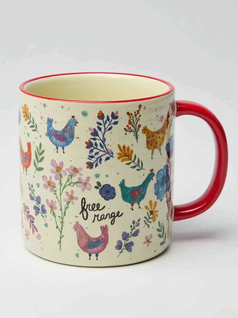 Natural Life® Bungalow Mug -  Free Range Chickens