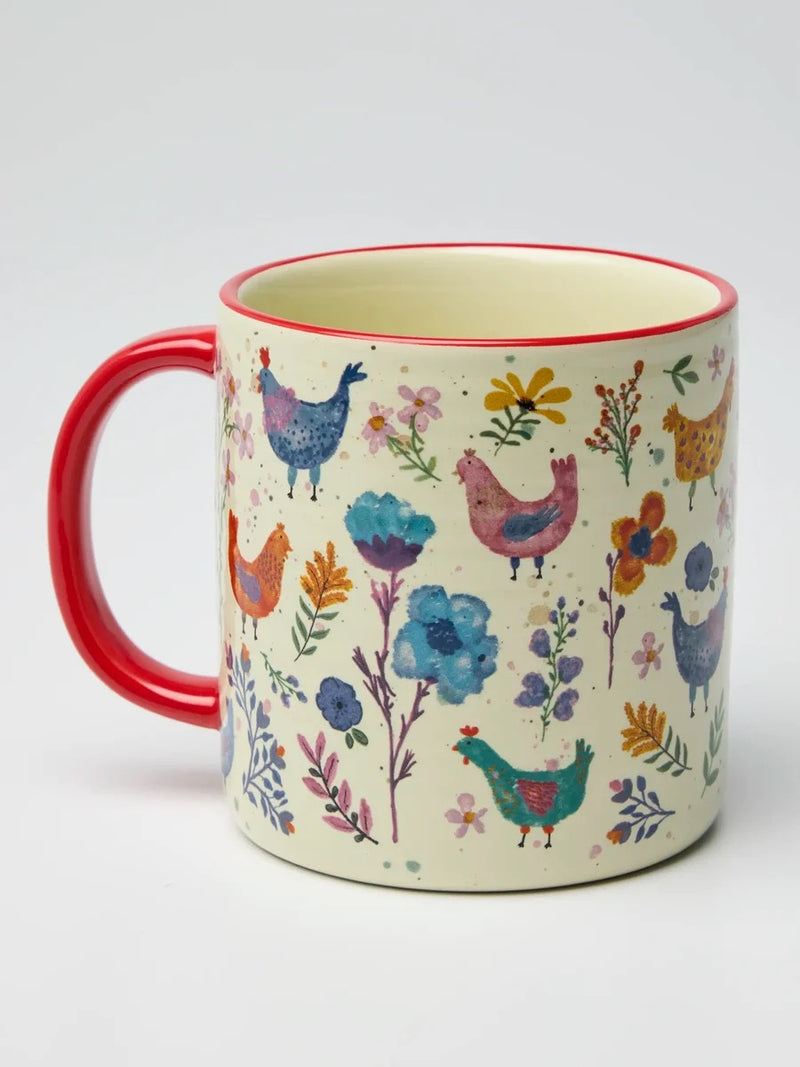Natural Life® Bungalow Mug -  Free Range Chickens