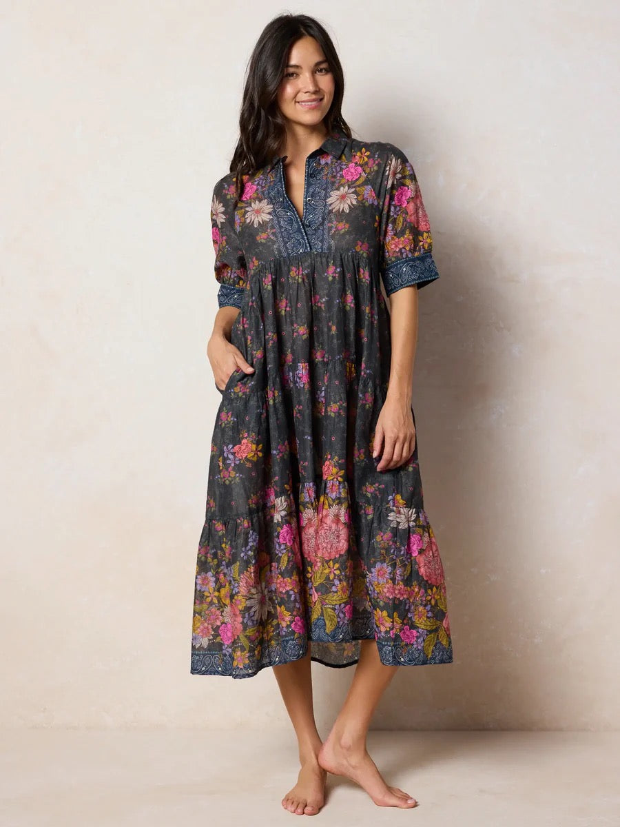 Rebecca Cotton Midi Dress