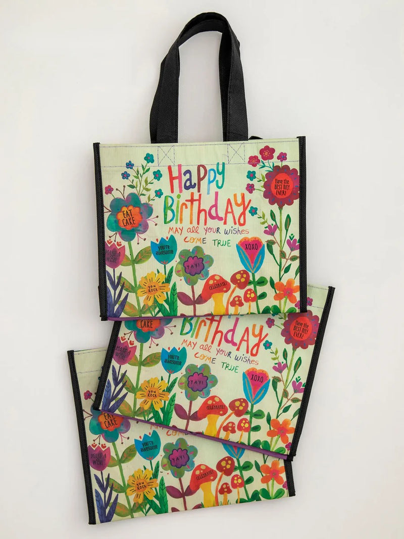 Natural Life Recycled Medium Happy Bag - Happy Birthday