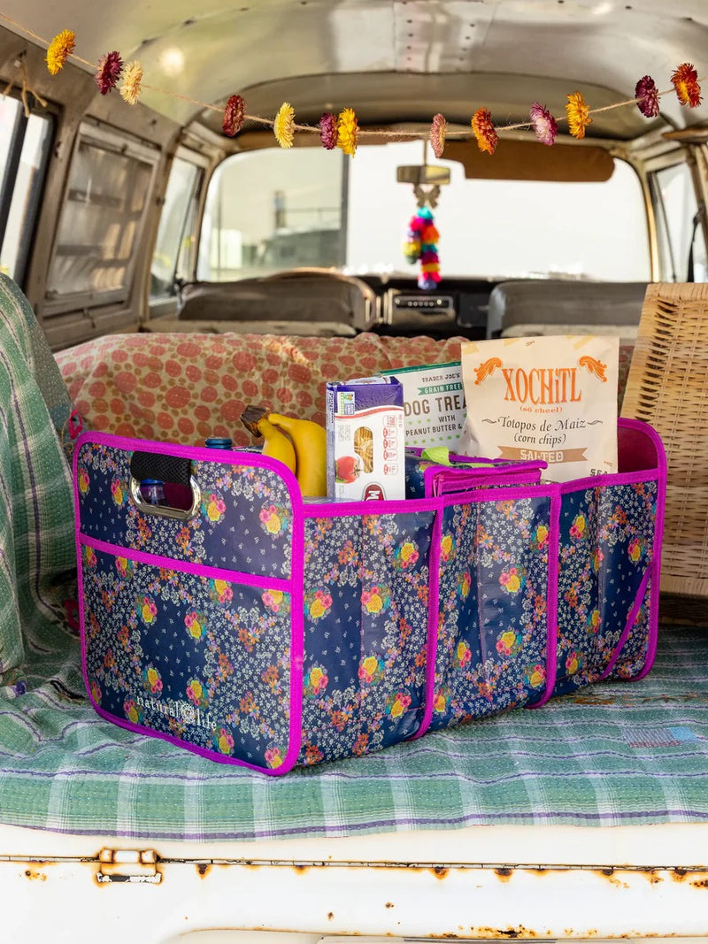 Natural Life Car Trunk Organizer - Tropic Bandana Navy