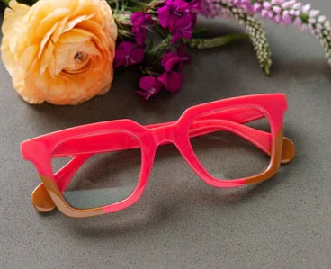 Peepers Readers - Page - Pink/Tan (with Blue Light Focus™ Eyewear Lenses)