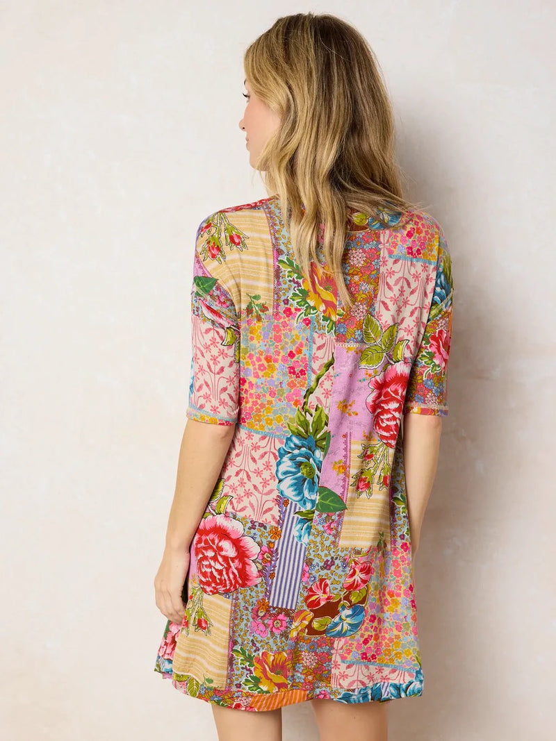 Natural Life All Day "ButterSoft" Mini Dress - Vintage Treasure Pink