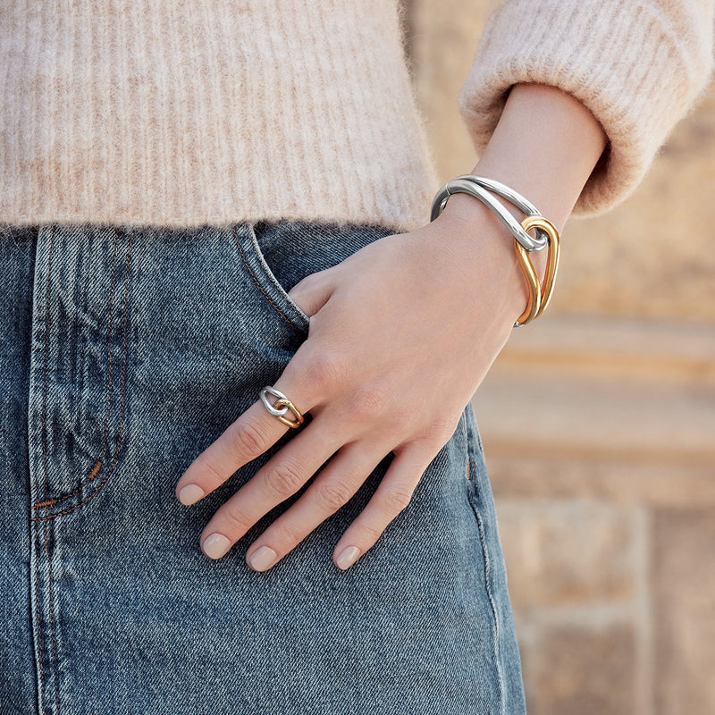 Brighton Interlok Curve Two Tone Ring
